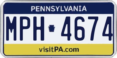 PA license plate MPH4674