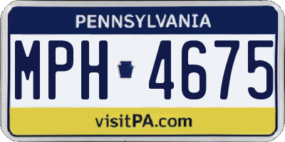 PA license plate MPH4675