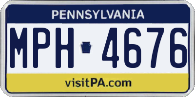 PA license plate MPH4676
