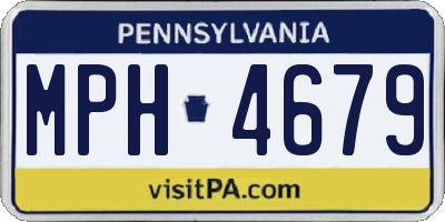 PA license plate MPH4679