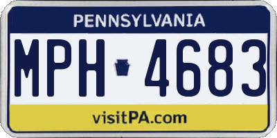 PA license plate MPH4683