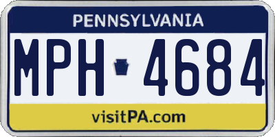 PA license plate MPH4684