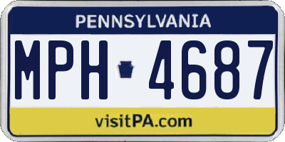 PA license plate MPH4687