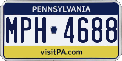 PA license plate MPH4688