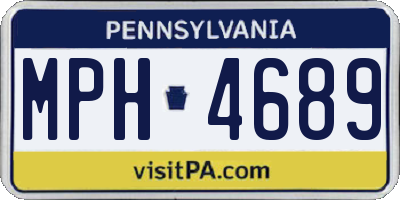 PA license plate MPH4689