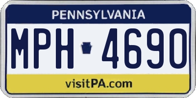 PA license plate MPH4690