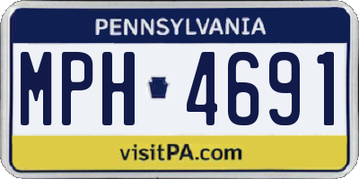 PA license plate MPH4691