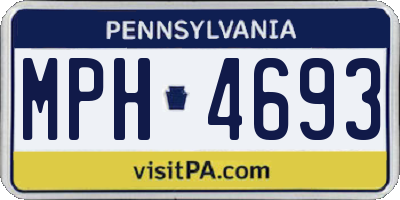 PA license plate MPH4693
