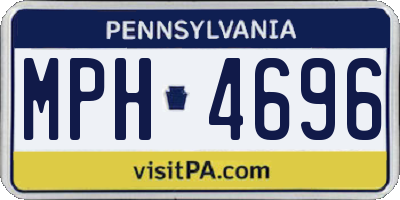 PA license plate MPH4696