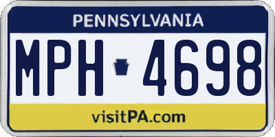 PA license plate MPH4698