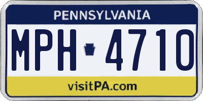 PA license plate MPH4710
