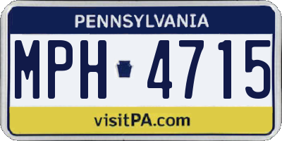 PA license plate MPH4715