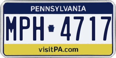 PA license plate MPH4717