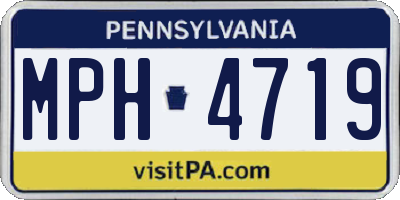 PA license plate MPH4719