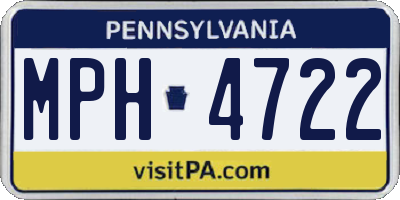 PA license plate MPH4722