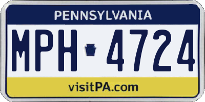 PA license plate MPH4724