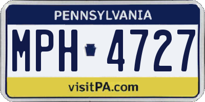 PA license plate MPH4727