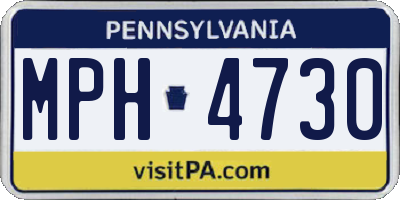 PA license plate MPH4730