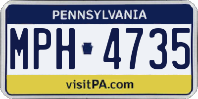 PA license plate MPH4735
