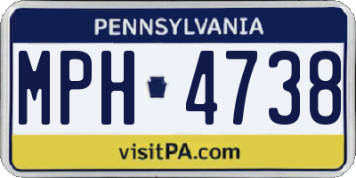 PA license plate MPH4738