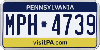 PA license plate MPH4739