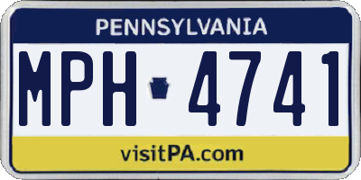 PA license plate MPH4741
