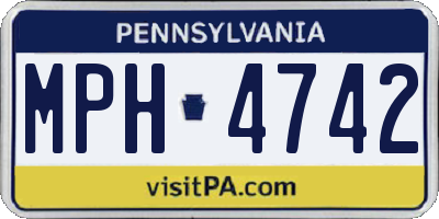 PA license plate MPH4742