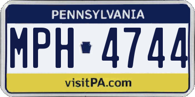 PA license plate MPH4744