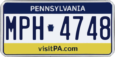 PA license plate MPH4748