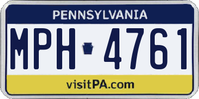 PA license plate MPH4761