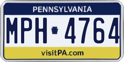 PA license plate MPH4764