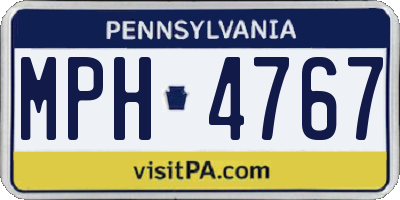 PA license plate MPH4767