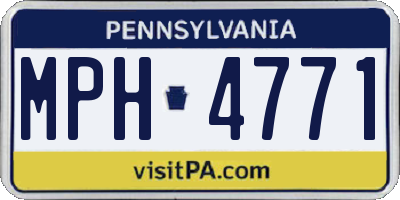 PA license plate MPH4771