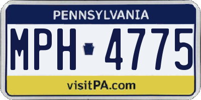 PA license plate MPH4775