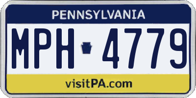 PA license plate MPH4779