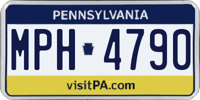 PA license plate MPH4790