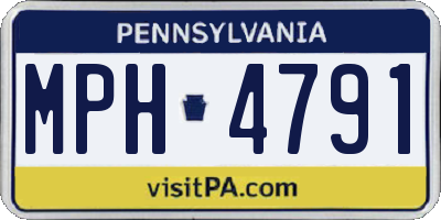 PA license plate MPH4791
