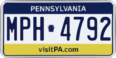 PA license plate MPH4792