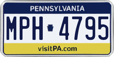 PA license plate MPH4795