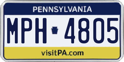 PA license plate MPH4805