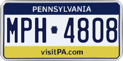 PA license plate MPH4808