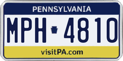 PA license plate MPH4810