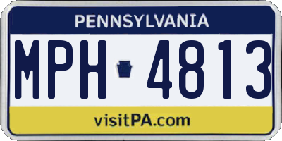PA license plate MPH4813