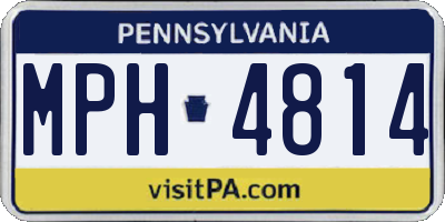 PA license plate MPH4814