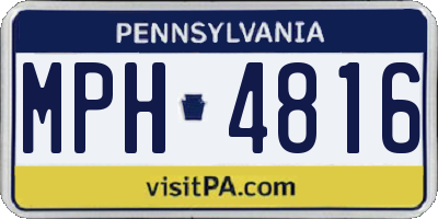 PA license plate MPH4816
