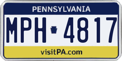 PA license plate MPH4817