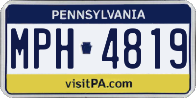 PA license plate MPH4819