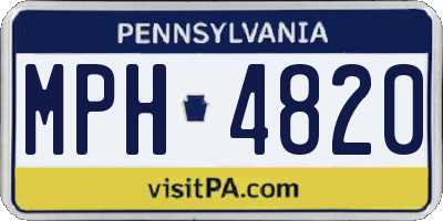 PA license plate MPH4820