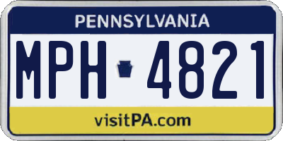 PA license plate MPH4821