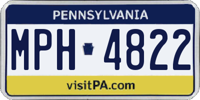 PA license plate MPH4822